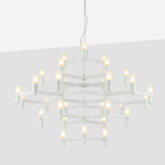 Pendant design lamp  Crown Major by Nemo (White,  30 lampshades)