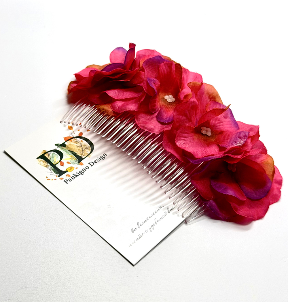 Гребень Pankigno Design Гортензия 10 см