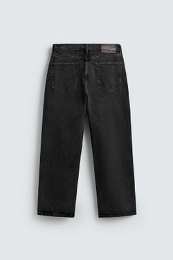 ZARA ДЖИНСЫ ПРЯМОГО КРОЯ RELAXED FIT, УГОЛЬНЫЙ