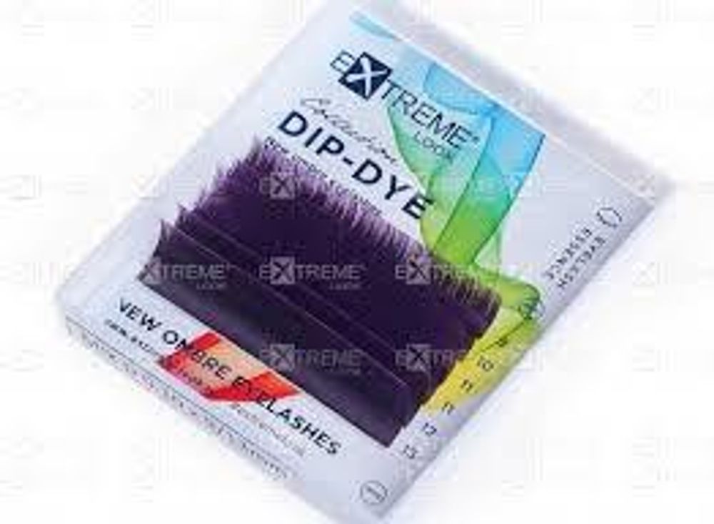 Цветные ресницы Extreme Look МИКС D 0,10 (9-12) black+violet