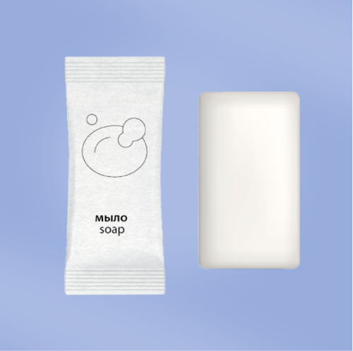 Твердое мыло в ЭKO упаковке (500 шт.) в мини-формате 13 г