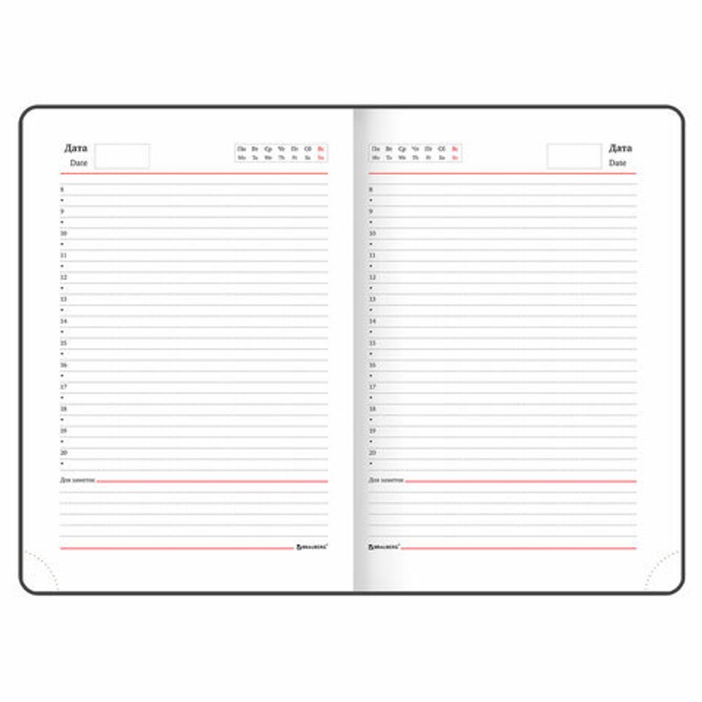 Ежедневник недатированный А5 (138х213 мм), BRAUBERG VISTA, под кожу, гибкий, 136 л., "Ballet", 112002