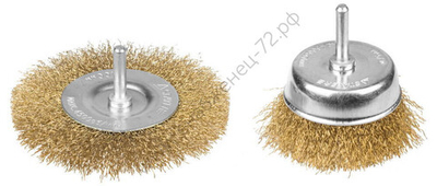 STAYER 2 шт., витая латунированная стальная проволока, 0.3 мм, Набор щеток-крацовок, PROFESSIONAL (35150-H2)