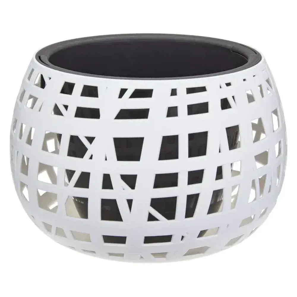 Кашпо ХАОС D290мм 4л с вставкой Белый (комплект 4 шт)