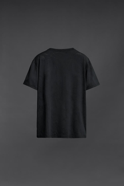 ZARA ФУТБОЛКА СВОБОДНОГО КРОЯ, ЧЕРНЫЙ