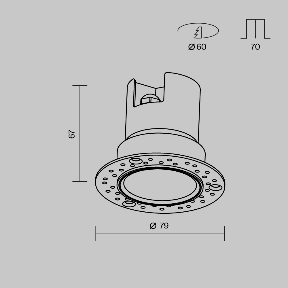 Уличный потолочный светильник Outdoor O501DL-L5B3K