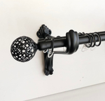 Карниз кованый консольный Шар ажурный d20/16 двухрядный, цвет черный