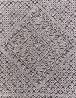 Оренбургский пуховый платок-паутинка А120-01 белый отбеленный