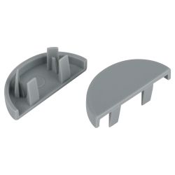 Заглушка ЭРА EC-KK-30-13-F для полукруглого кабель-канала серая 30х13мм 2шт/комплект | Кабель-канал полукруглый