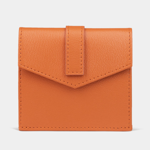 Кардхолдер-кошелек Perle из кожи козы, оранжевого цвета