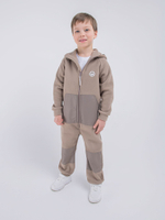 Комбинезон флисовый со вставками "Кофейный"