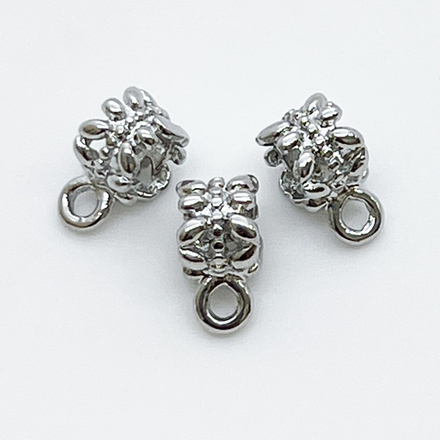 Бейл, цвет серебро (родий), размер 9*4 мм, цена за 1 шт