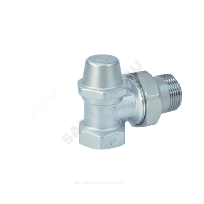 Клапан запорный Ду 25 Ру16 ВР угловой штуцер без уплотнения R14TG Giacomini R14X035