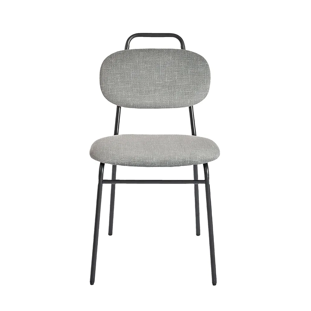 Стул MOLLY разборный черный каркас серое сиденье