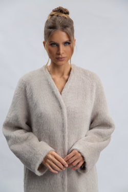 Пальто однобортное без воротника