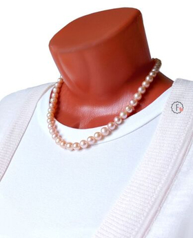 Бусы из розового жемчуга (ж-0848-7-44)