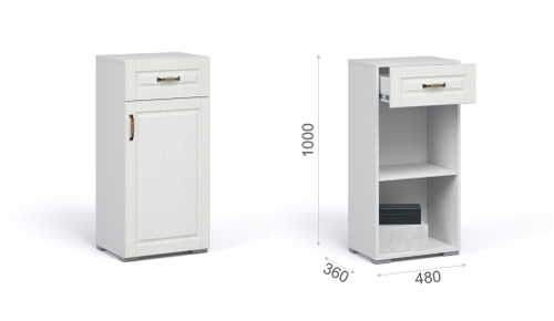 Прихожая Лацио Комод 1д1ящ Белое дерево