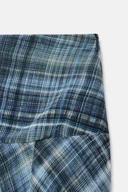 ZARA ЮБКА МИДИ АСИММЕТРИЧНАЯ В КЛЕТКУ, РАЗНОЦВЕТНЫЙ