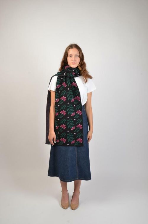 Шарф Idel Flora черный