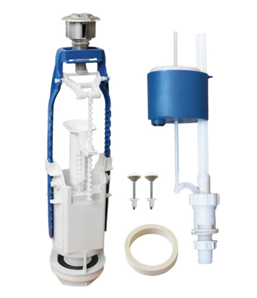 Арматура к смыв.бачку 2-х Кноп Уклад метал нижний подвод унив колонка D40 (А77.57.14.3/АБ77.57.14.3)