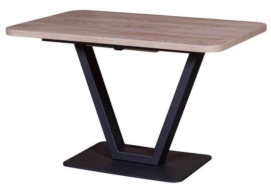 МОДЕРН-8, СТОЛ РАЗДВИЖНОЙ (120+40) ДУБ ЭНДГРЕЙН / опора черная
