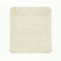 Платок "Северные узоры" из ультрамягкого оренпуха - Экрю