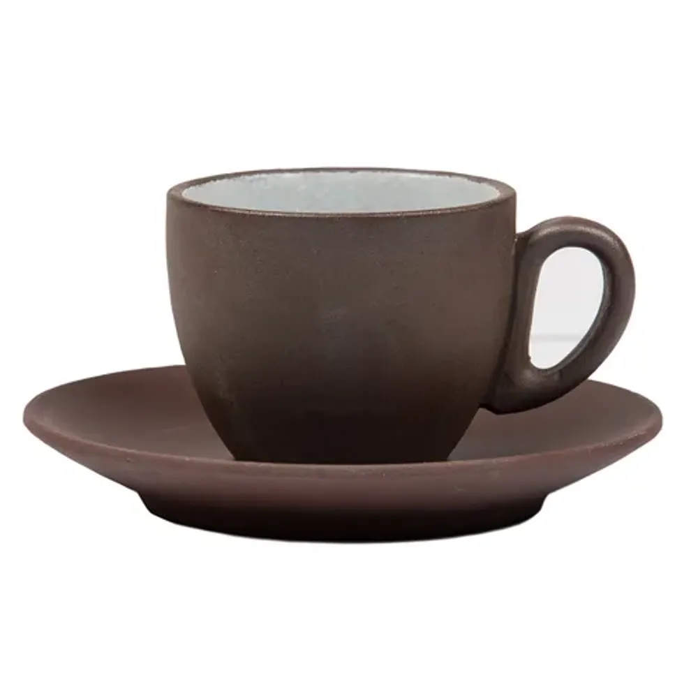 Кофейная пара 100 мл d 6,3 см h5,2 см White Matt New Brown Taiga P.L. Proff Cuisine [8]