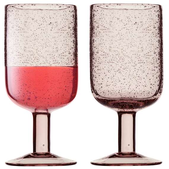 Набор бокалов для вина flowi, 410 мл, розовые, 2 шт.