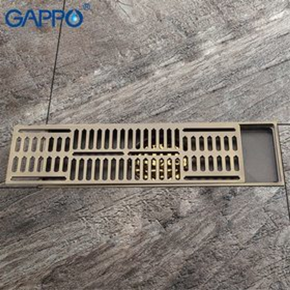 Трап душевой GAPPO бронза 100*300мм G83001-4