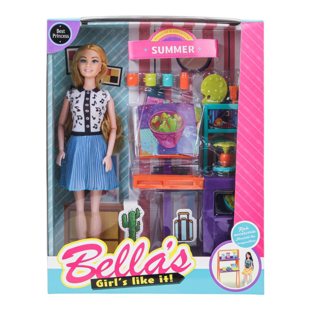 Кукла тип Модель на шарнирах с аксессуарами, коробка JX500-41