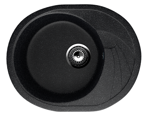 МОЙКА ULGRAN ОВАЛЬНАЯ РЕВЕРС С ПЛОЩАДКОЙ U-403 ЧЕРНЫЙ 308