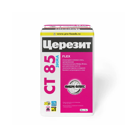 Клей для теплоизоляции Церезит (Ceresit) CT 85 Flex, зима, 25 кг