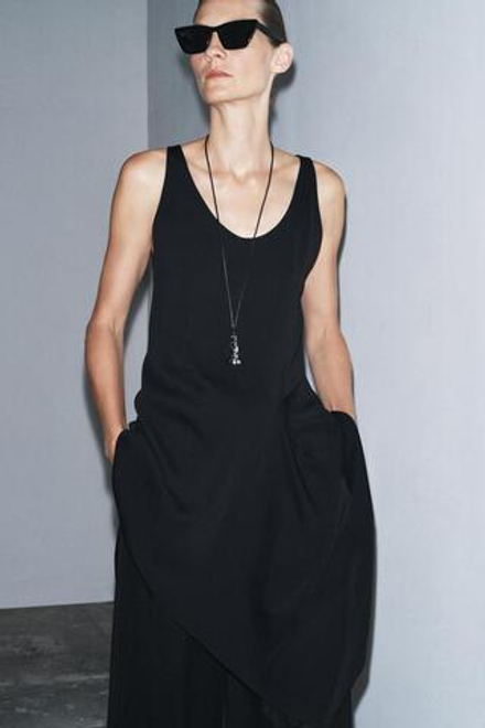 ZARA ОЖЕРЕЛЬЕ ИЗ ШНУРА С ШАХМАТНОЙ ФИГУРОЙ, СЕРЕБРИСТЫЙ
