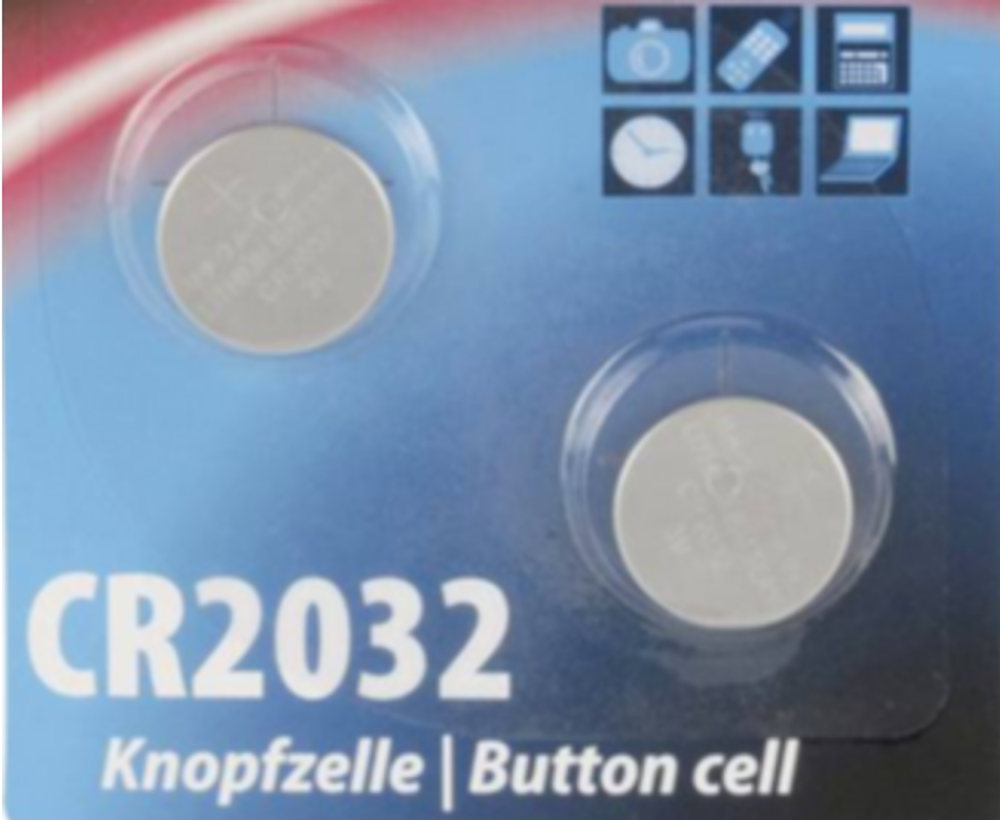 Круглые батарейки,плоские CR2032, 3V (2 шт.)