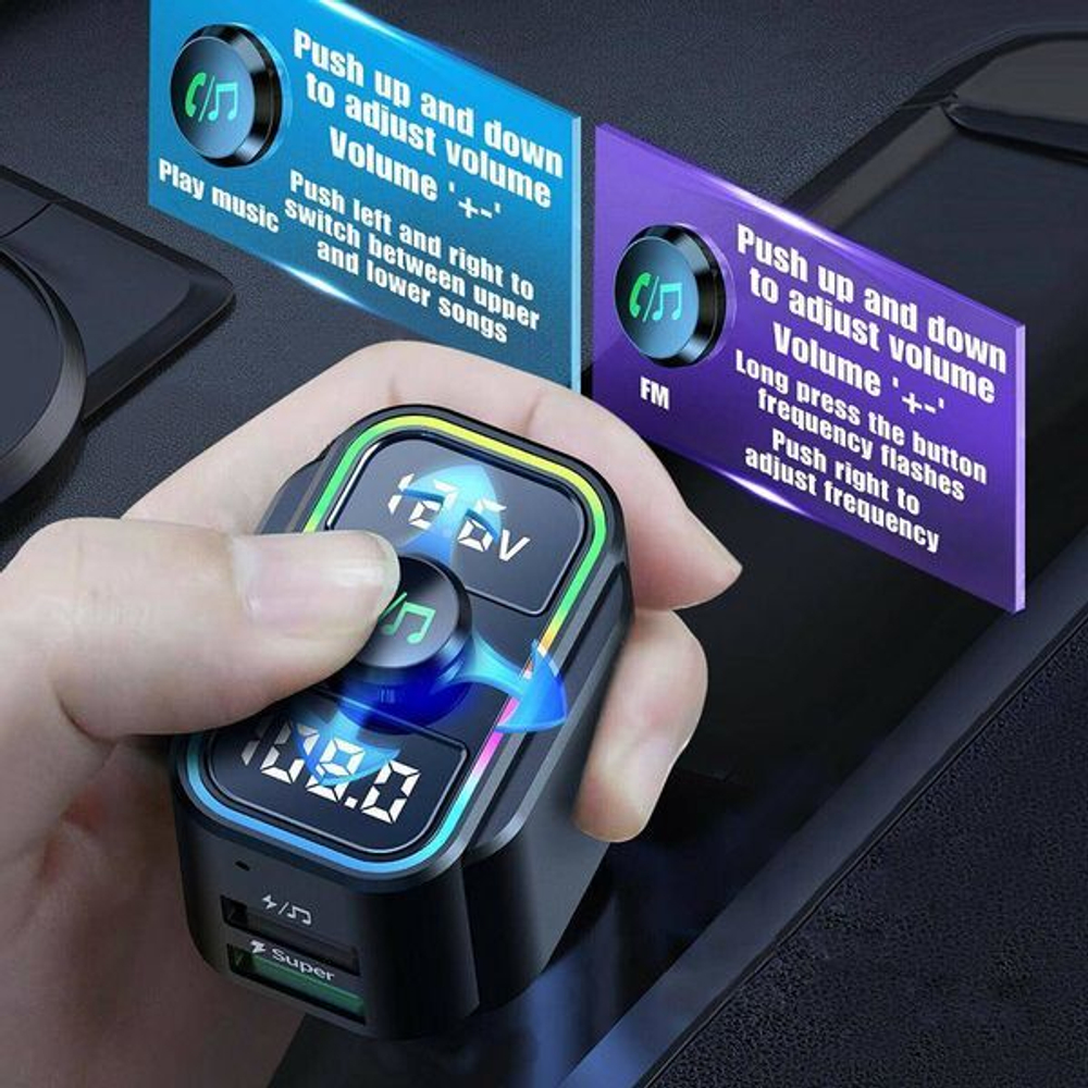 FM модулятор (трансмиттер) автомобильный TDS TS-CAF21 Bluetooth