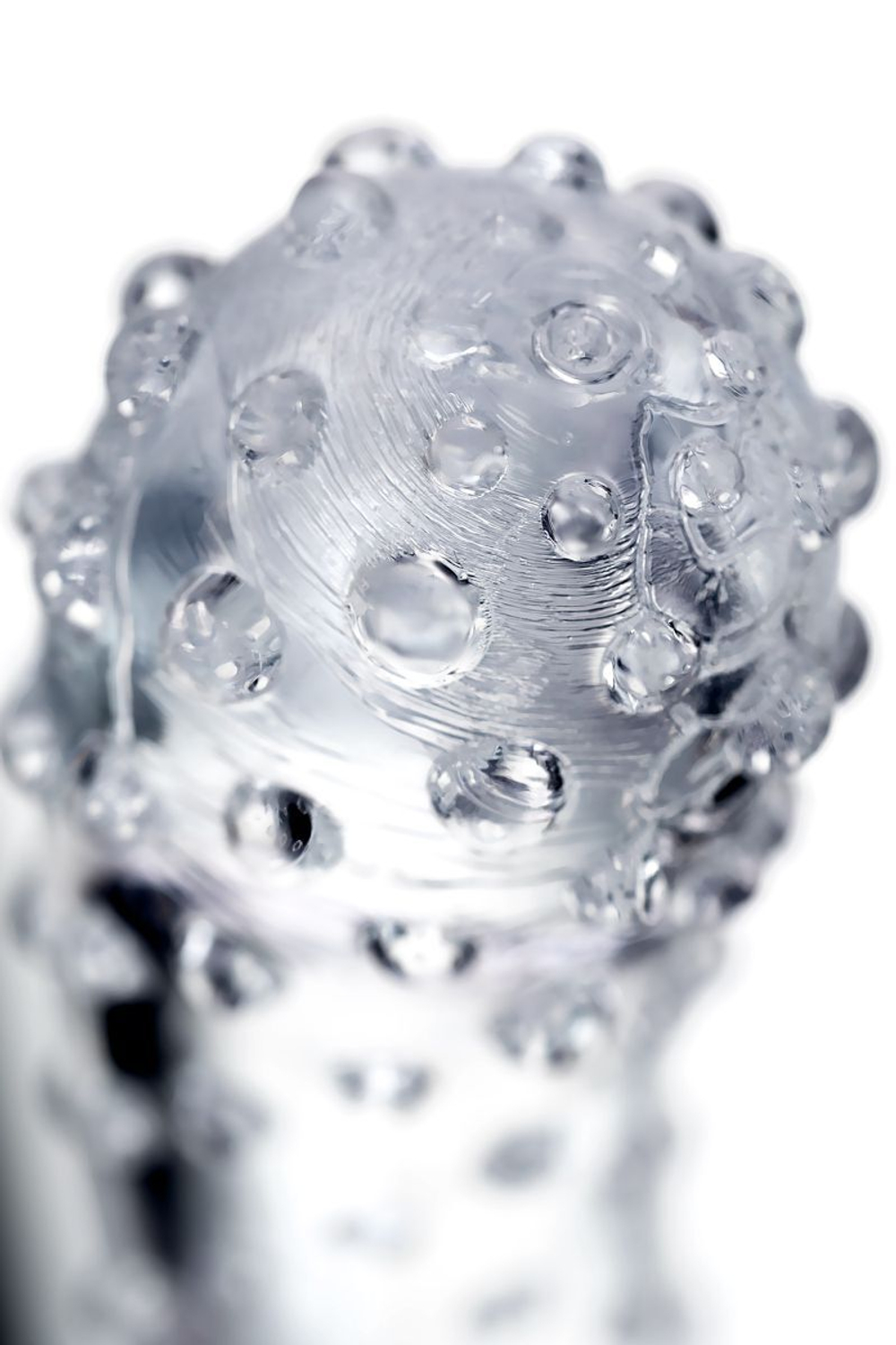 Прозрачная рельефная насадка на палец Gexa - 9 см. (Цвет: прозрачный)