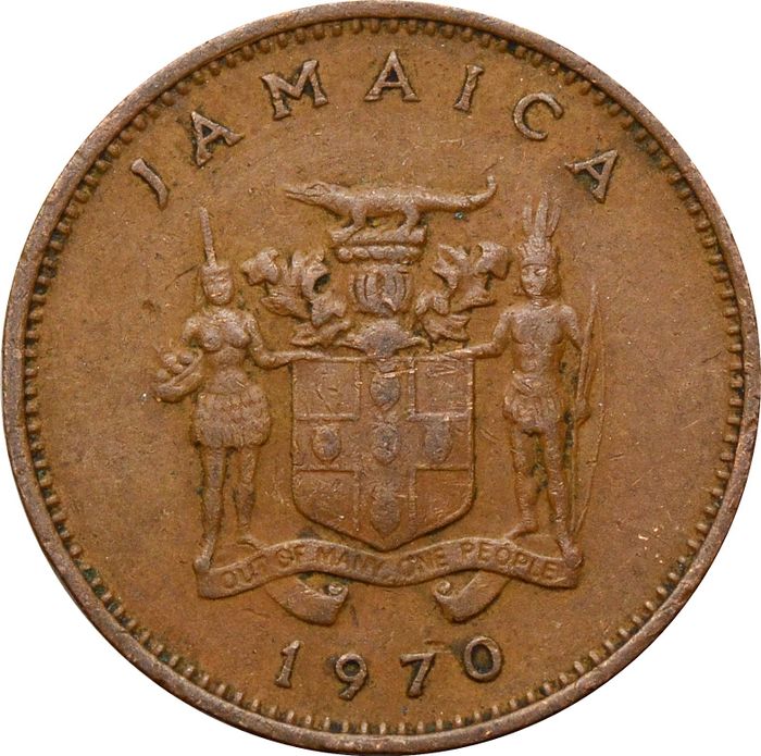 1 цент 1970 Ямайка VF-XF