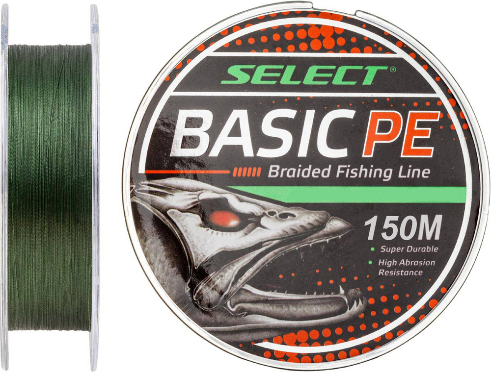 Шнур Select Basic PE 4x 150m (тёмно-зелёный) 0.10mm 10LB/4.8kg