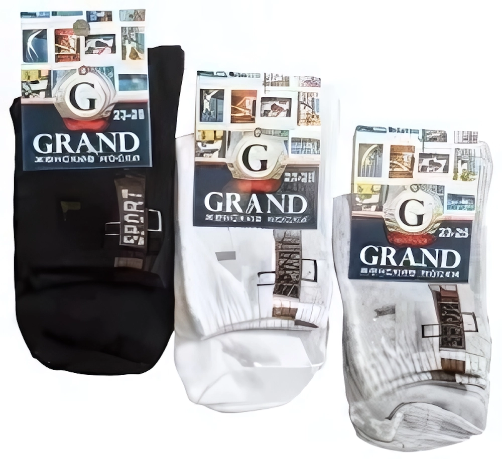 Носки для спорта GRAND LINE (С/ЖС-22), белый, р. 25 (н)