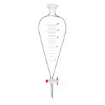 Воронка делительная грушевидная, 2000 мл, шлиф 29/32, с PTFE краном и пробкой