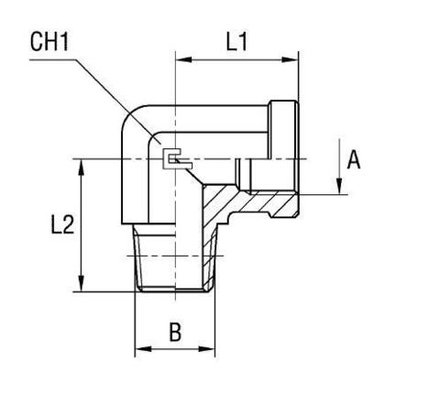 Штуцер FSC90 BSP 1/8 - BSPT 1/8