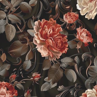 Розы на черном фоне