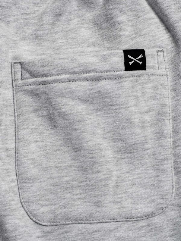 Брюки Logo оверсайз меланж серые - фото 7