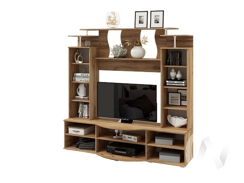 Стенка Гостиная Виста (дуб крафт/белый глянец холодный)