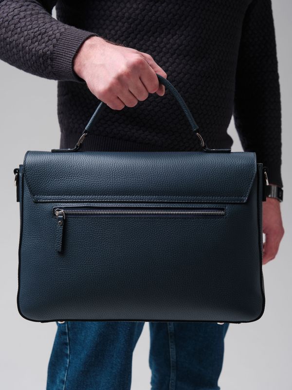 Мужская кожаная сумка Levi DBR 7115 насыщенный синий