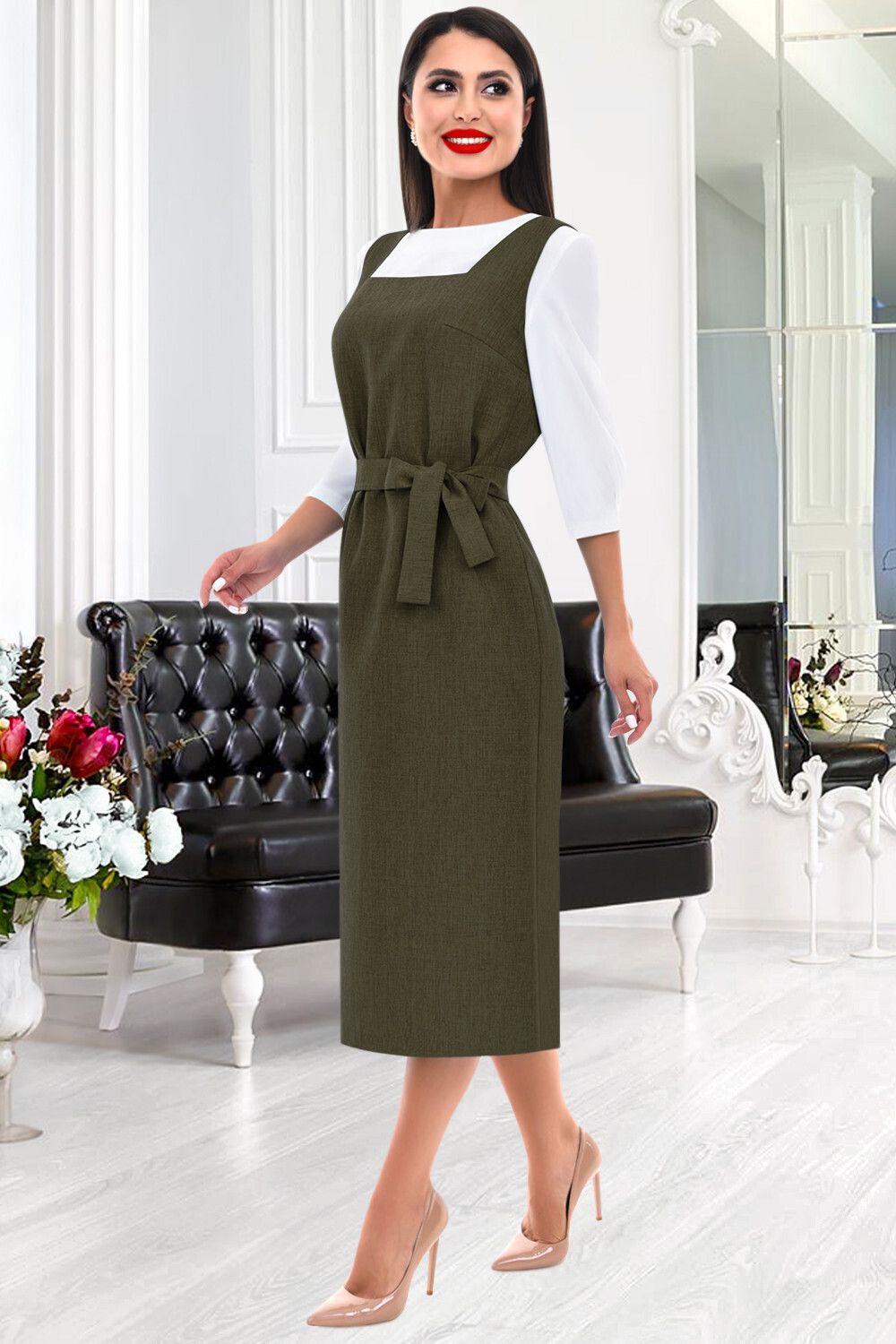 Сарафан Идилия (хаки) Brividi (Акция)