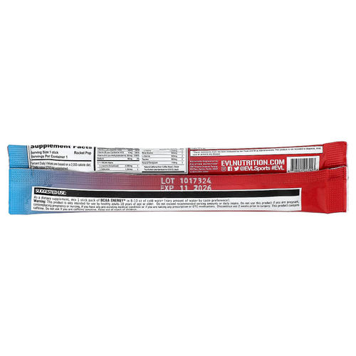 EVLution Nutrition, BCAA Energy®, Rocket Pop, 5 пакетиков по 9,4 г (0,33 унции)