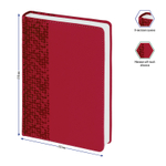 Ежедневник недатированный, А5, 160л., кожзам, Berlingo "Vivella Prestige", красный