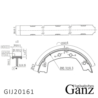 Колодки барабанные Land Rover Freelander 3.2/2.2TD4/SD4 06 GANZ GIJ20161