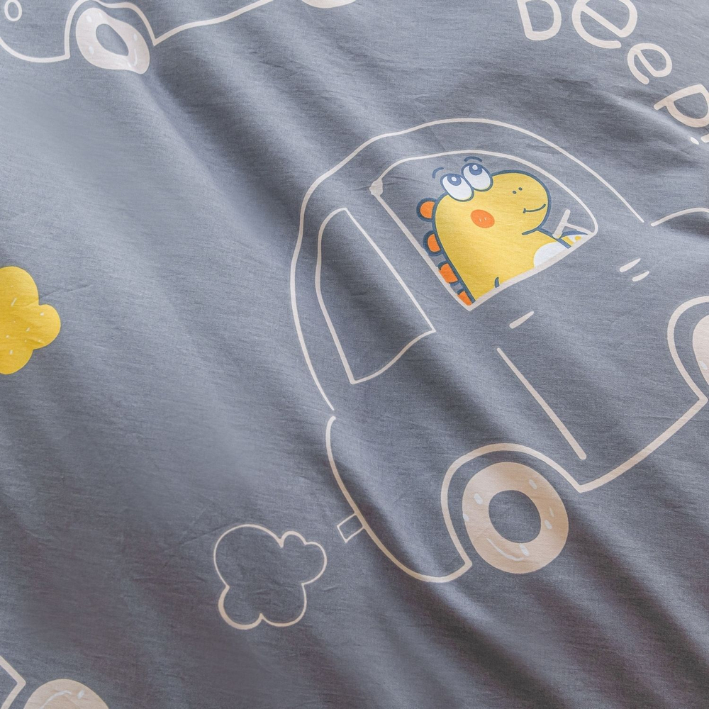 Комплект постельного белья на резинке Сатин Люкс KIDS 100% хлопок CDKR066 1.5-спальный наволочки 50x70